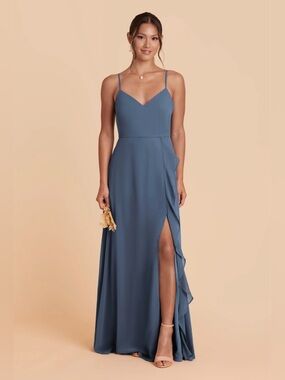 Birdy Grey Theresa Chiffon Dress in Twilight (Blue)